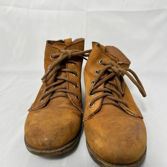 Steve Madden Rubin Booties Size 6 Brown Leather Rugged Chic - Picture 4 of 13